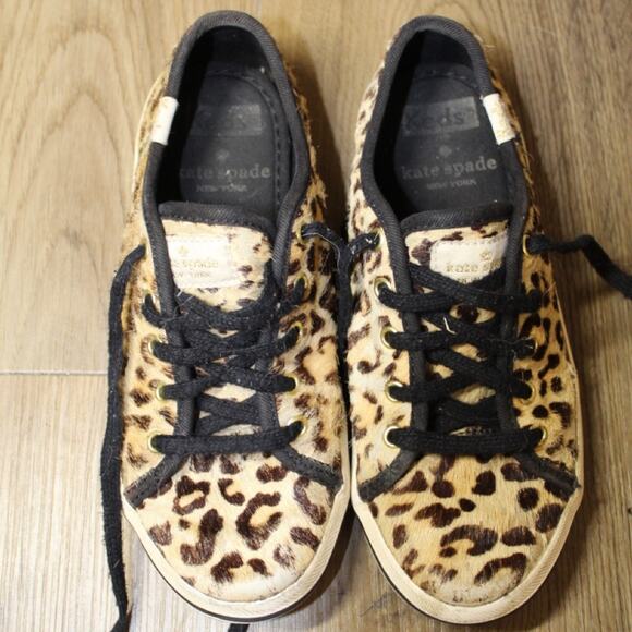 Keds x Kate Spade Leopard Print Calf Hair Sneakers Kids’ Size 13M - Picture 1 of 5